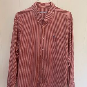 Southern Tide Red Striped Button Down XXL